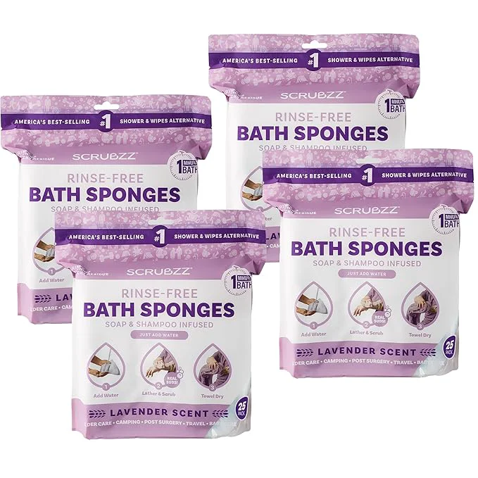 Soft Scrubzz Disposable No Rinse Bathing Wipes High-Performance