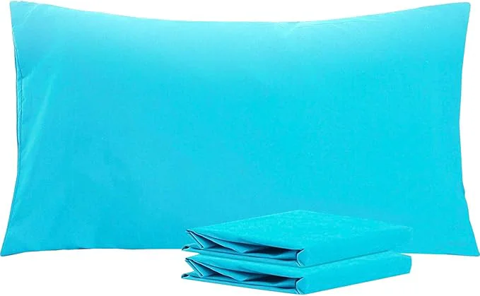 Unique NTBAY King Pillowcase Set - 2 Pack Brushed Microfiber 20x36 Pillowcases - Soft Wrinkle- Fade-Resistant Stain-Resistant Blue Pillowcases with Envelope Closure - 20x36 Inches Blue Long-Lasting