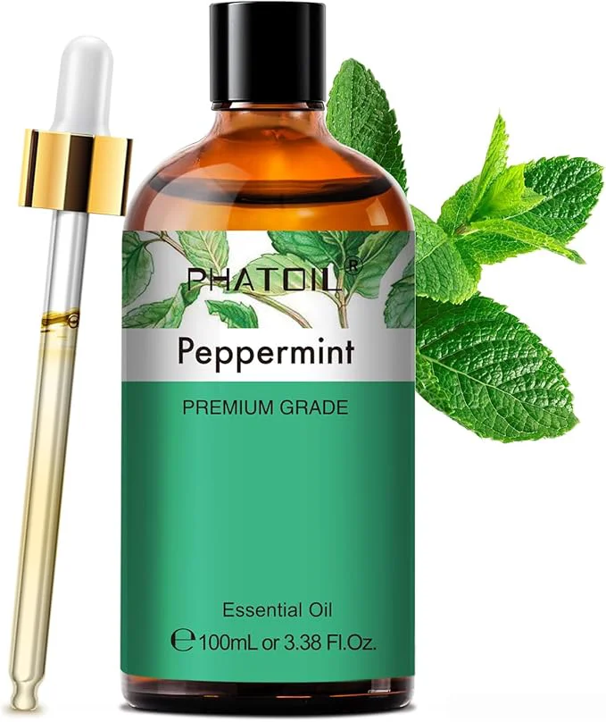 Practical PHATOIL Peppermint Essential Oil Huge 3.38 Fl Oz Pure and Natural Premium Sustainable