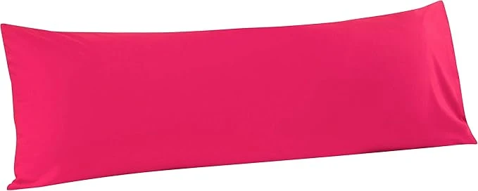 Elite FLXXIE Body Pillow Cover - Super Soft Microfiber 20x54 Body Pillow Case - Envelope Closure Wrinkle Stain Resistant 20x54 Long Pillowcase Magenta Exclusive