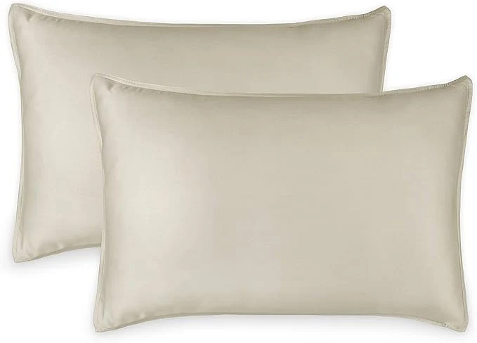 Carefully Designed Queen Pillowcases by Pure Bamboo Organic Viscose Derived from Bamboo Luxuriously Soft amp Cooling Double Stitching Envelope Closure 2 Queen Pillowcases Sand Outstanding