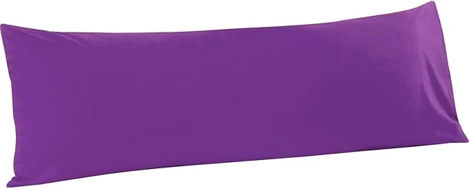 Smart FLXXIE Body Pillow Cover - Super Soft Microfiber 20x54 Body Pillow Case - Envelope Closure Wrinkle Stain Resistant 20x54 Long Pillowcase Purple Top-Quality
