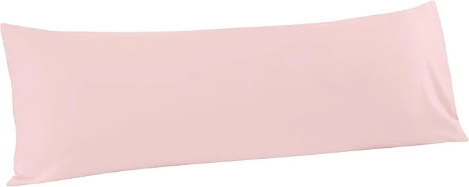 Luxury FLXXIE Body Pillow Cover - Super Soft Microfiber 20x54 Body Pillow Case - Envelope Closure Wrinkle Stain Resistant Blush Pink Body Pillowcase 20x54 Blush Pink Stylish