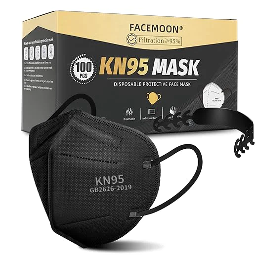 Soft KN95 Face Masks Black Adults Modern