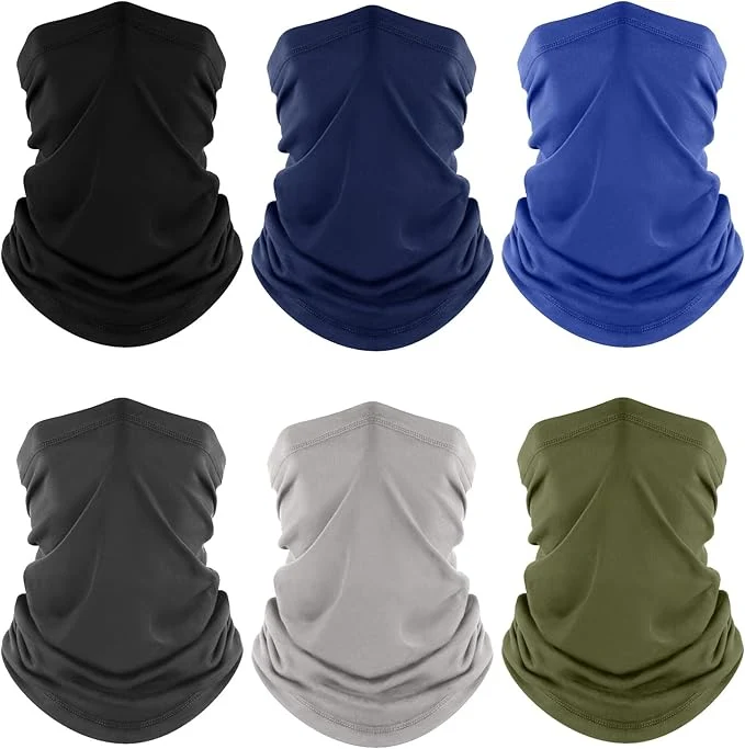 High-Quality Fuinloth Neck Gaiter 6 Pack Cooling UV Protection Bandana Face Mask Gator Scarf Organic