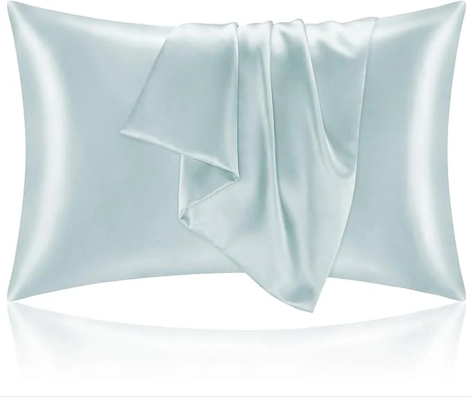 Dependable BEDELITE Satin Pillowcase for Hair and Skin Super Soft and Cooling Similar to Silk Pillow Cases 2 Pack with Envelope Closure Gift for Women Men 20 quot x36 quot King Size Stone Blue Exceptional