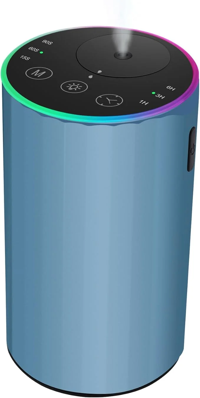 Traditional Waterless Essential Oil Diffuser 7 Colors LED Light Battery Powered Mini Certified