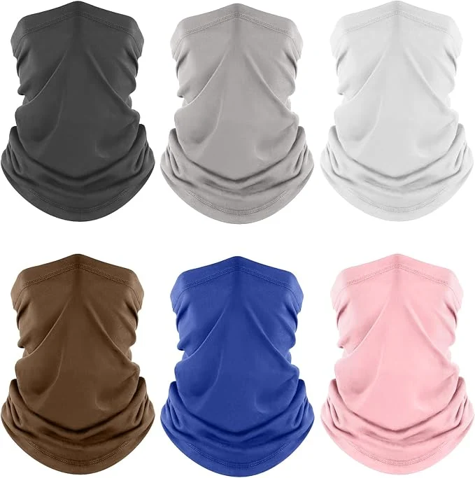 Powerful Fuinloth Neck Gaiter 6 Pack Cooling UV Protection Bandana Face Mask Gator Scarf Secure