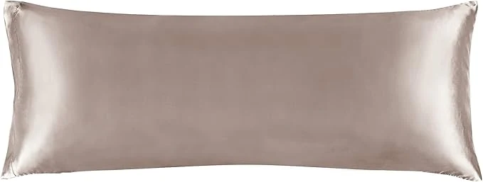 Environmentally Friendly BEDELITE Satin Body Pillow Cover Super Soft and Cooling Body Pillow Pillowcase for Hair and Skin Breathable Silky Full Long Pillowcase Cover 20 quot x54 quot Rose Taupe Elegant
