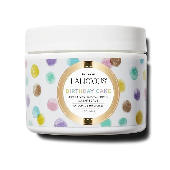 Crafted LALICIOUS Birthday Cake Shimmering Sugar Scrub Selected