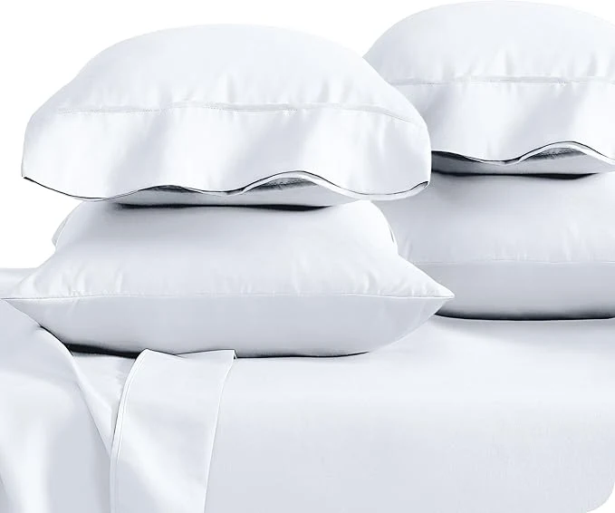 User-Friendly Bare Home Microfiber Bulk Pillow Cases - King Set of 4 - Cooling Pillowcases - Double Brushed - White Pillowcases 4 Pack - Easy Care King - 4 Pack White Eco-Friendly