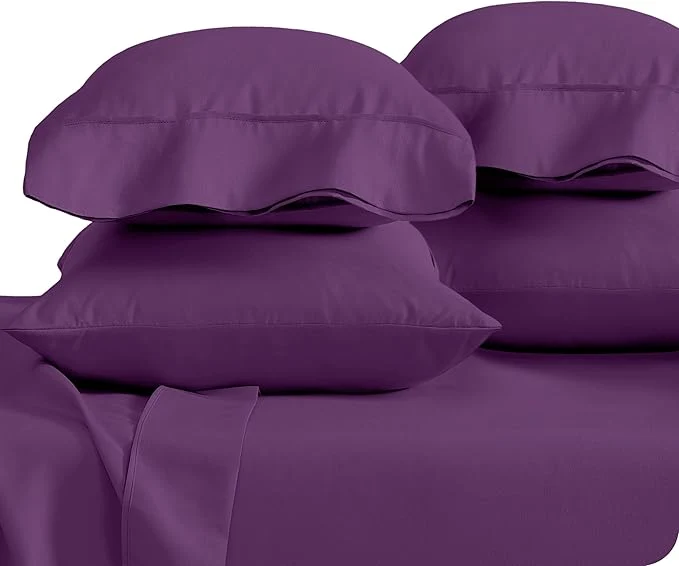 Specialty Bare Home Microfiber Plum King Pillowcases - 4 Pack 20x40 Functional