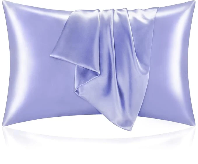 First-Class BEDELITE Satin Pillowcase for Hair and Skin Super Soft and Cooling Similar to Silk Pillow Cases 2 Pack with Envelope Closure Gift for Women Men 20 quot x40 quot King Size Lilac World-Class