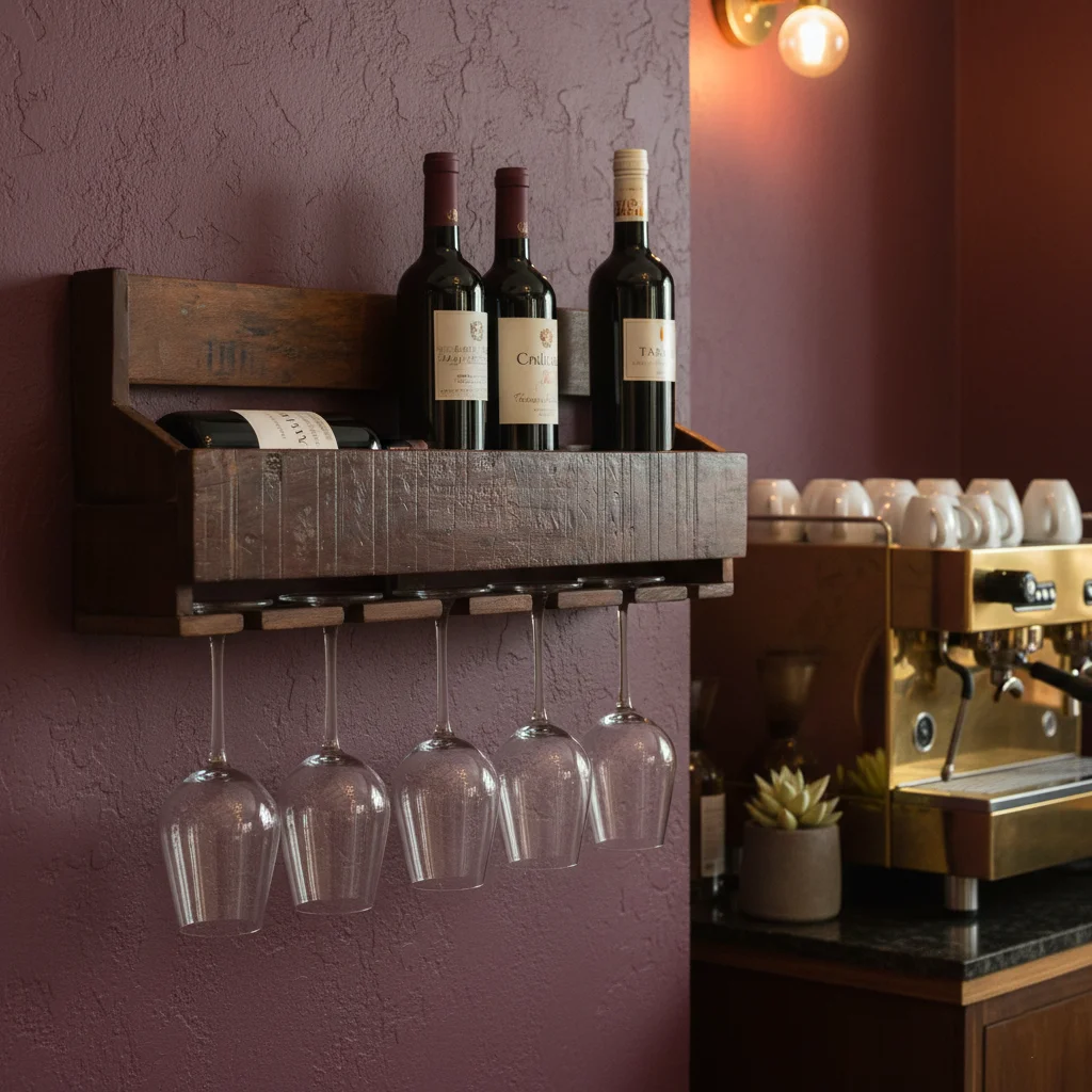 Fashionable Factory hanging wine rack Organic
