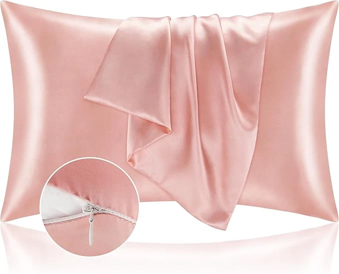 Reliable BEDELITE Satin Pillowcase with Zipper Coral King Size Pillow Cases Set of 2 Super Soft and Cooling Similar to Silk Pillow Cases Gift for Women Men 20x36 Inches Stylish