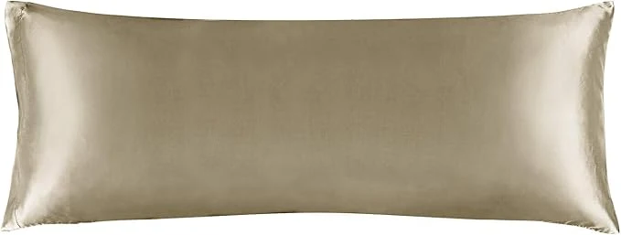 BEDELITE Satin Body Pillow Cover Super Soft and Cooling Body Pillow Pillowcase for Hair and Skin Breathable Silky Full Long Pillowcase Cover 20 quot x54 quot Taupe First-Class