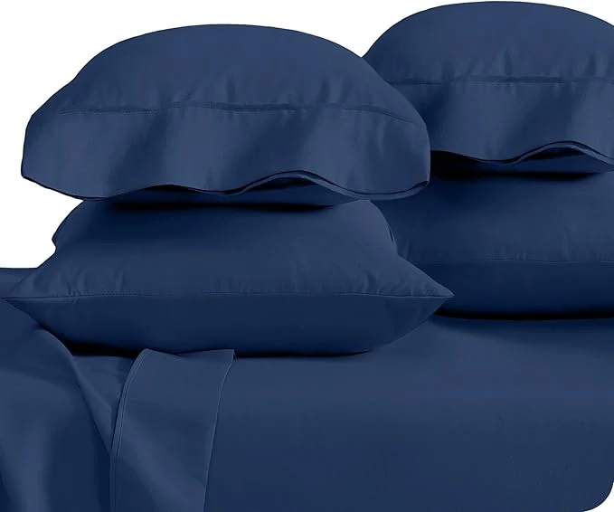 Casual Bare Home Microfiber King Size Pillowcases - Dark Blue 4 Pack 20x40 Selected