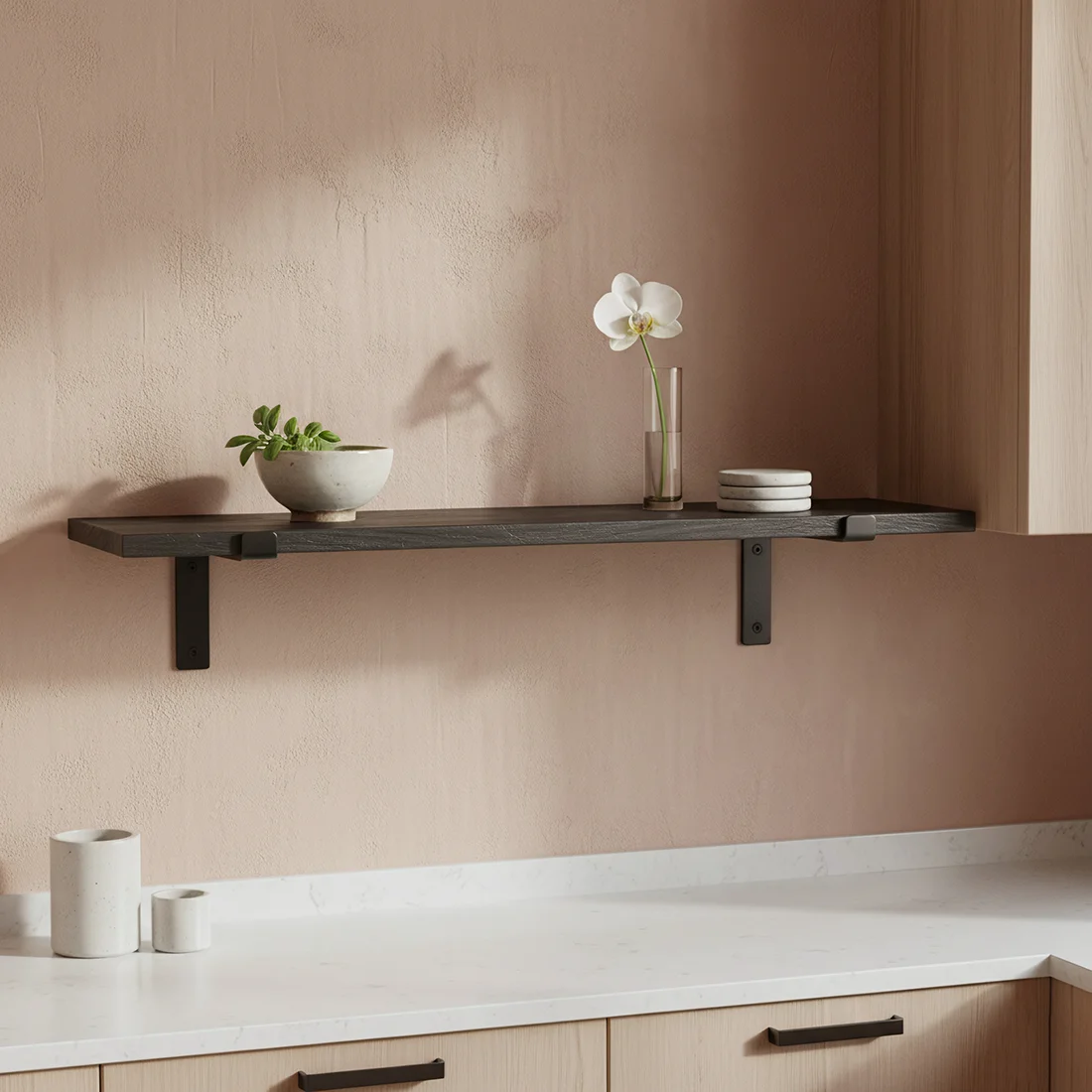 Soft Factory black wall shelf 80 cm Artisan