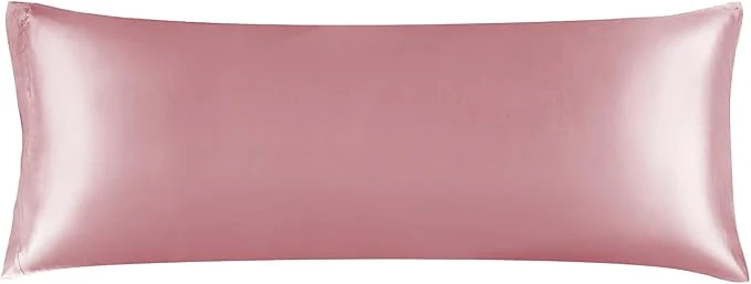 Original BEDELITE Satin Body Pillow Cover Super Soft and Cooling Body Pillow Pillowcase for Hair and Skin Breathable Silky Full Long Pillowcase Cover 20 quot x54 quot Nostalgia Pure