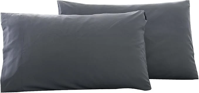 Trusted Microfiber Bed Pillowcases 2 Pack King Size Super Soft Bed Pillow Covers Envelope Closure Wrinkle Fade and Stain Resistant 20x36 Grey Fashionable