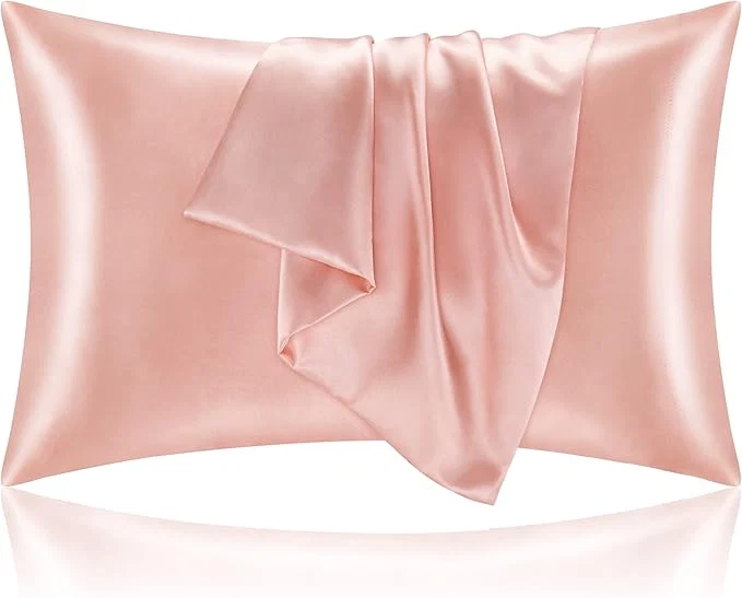 Original Design BEDELITE Satin Pillowcase for Hair and Skin Super Soft and Cooling Similar to Silk Pillow Cases 2 Pack with Envelope Closure Gift for Women Men 20 quot x30 quot Queen Size Coral Pure