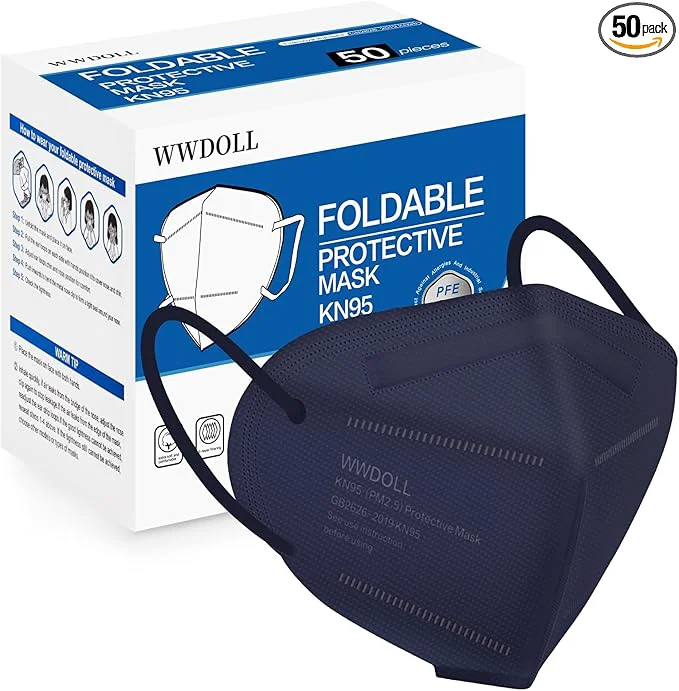 Carefully Designed WWDOLL KN95 Face Mask 50 Pack 5-Layers Breathable KN95 Masks Advanced