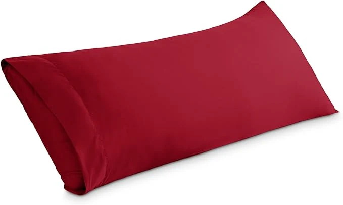 Superior Bare Home Microfiber Body Pillow Cover - Ultra Soft amp Cooling - Double Brushed - Pillowcase with Envelope Closure - Easy Care 20 39 39 x54 39 39 Body Pillow Cover Red Premium