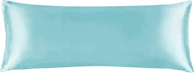Easy-to-Use BEDELITE Satin Body Pillow Cover Super Soft and Cooling Body Pillow Pillowcase for Hair and Skin Breathable Silky Full Long Pillowcase Cover 20 quot x54 quot Blue Verified