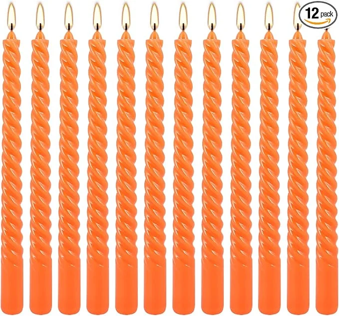 Next-Generation WPONSZU 12 Pack 10 Inch Spiral Taper Candle Set Unscented Dripless Candlesticks Proven