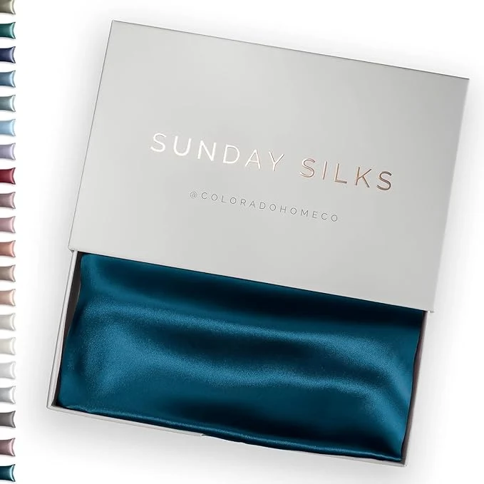 Fine SUNDAYSILKS™ Mulberry Silk Pillowcase Silk Pillow Cases for Hair amp Skin Superior to Satin Pillowcase with Zipper Standard Queen King Sizes Anti-Wrinkle Cooling Non-Slip Silk Pillowcases Practical