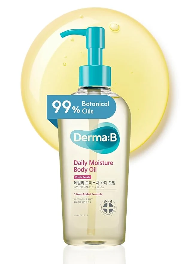 Consistent Derma B Daily Moisture Body Oil 99 Natural Argan Sweet Almond Oil Organic