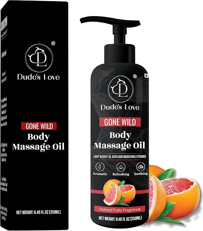 User-Friendly Organic - Grapefruit Full Edible Body Massage Oil - Refreshing Calming No Verified