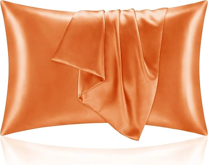 Proven BEDELITE Satin Pillowcase for Hair and Skin Super Soft and Cooling Similar to Silk Pillow Cases 2 Pack with Envelope Closure Gift for Women Men 20 quot x26 quot Standard Size Burnt Orange Flexible