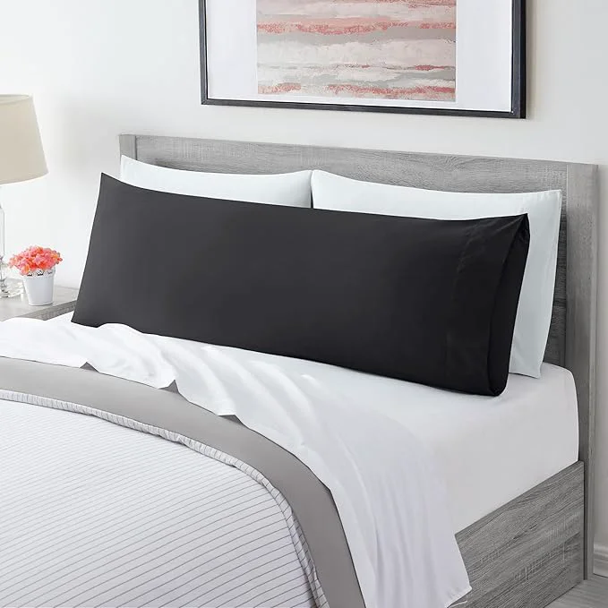 Original Design Mellanni Pillow Case - 1 PC Iconic Collection Pillowcases - Hotel Luxury Extra Soft Cooling Pillow Cover - Envelope Closure - Wrinkle Fade Stain Resistant Body 20 quot x 54 quot Black Superior