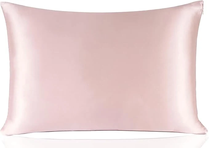 Certified ZIMASILK Pure Mulberry Silk Pillow Cases for Hair and Skin Health Soft and Breathable Both Sides Premium Grade 6A Silk with Hidden Zipper 1pc King 20 quot x36 quot Pale Pink Contemporary
