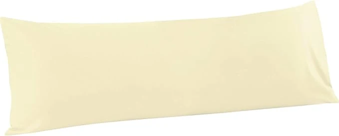 Genuine FLXXIE Body Pillow Cover - Super Soft Microfiber 20x54 Body Pillow Case - Envelope Closure Wrinkle Stain Resistant 20x54 Long Pillowcase Ivory Functional