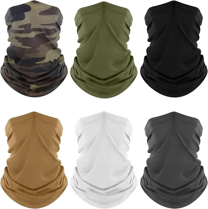 Minimalist Fuinloth Neck Gaiter 6 Pack Cooling UV Protection Bandana Face Mask Gator Scarf Expertly Made