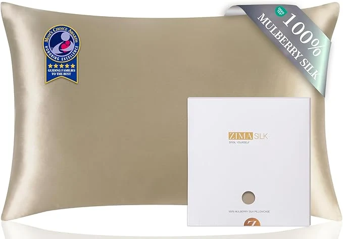 Durable ZIMASILK Pure Mulberry Silk Pillow Cases for Hair and Skin Soft Hypoallergenic amp Smooth Both Sides Grade 6A Silk with Hidden Zipper Gift for Women Men 1pc King 20 39 39 x40 39 39 Taupe Flexible