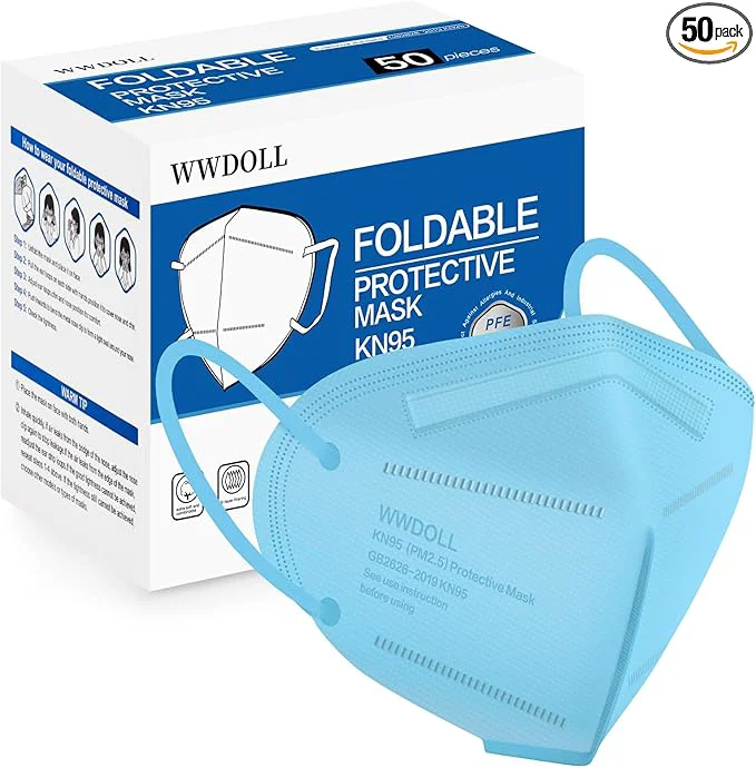 Relaxed WWDOLL KN95 Face Mask 50 Pack 5-Layers Breathable KN95 Masks Artisan