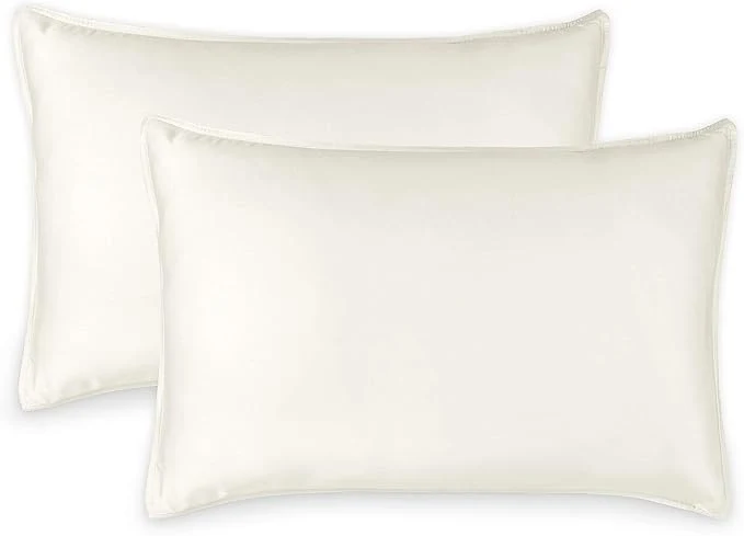 Fashionable King Pillowcases by Pure Bamboo Organic Viscose Derived from Bamboo Luxuriously Soft amp Cooling Double Stitching Envelope Closure 2 King Pillowcases Ivory High-End