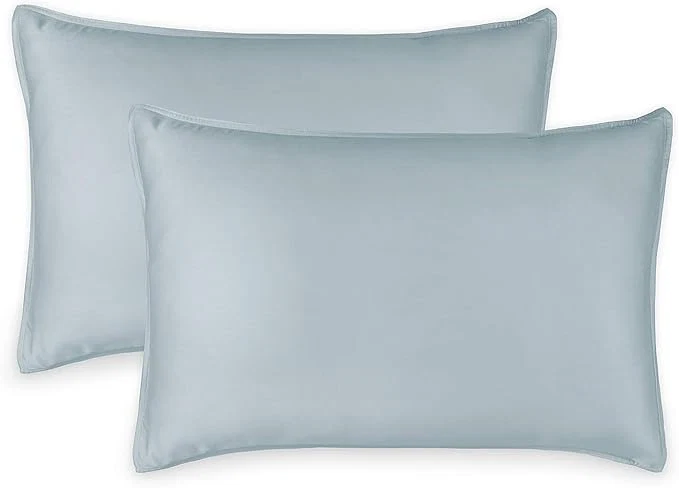Contemporary King Pillowcases by Pure Bamboo Organic Viscose Derived from Bamboo Luxuriously Soft amp Cooling Double Stitching Envelope Closure 2 King Pillowcases Sterling Blue Casual