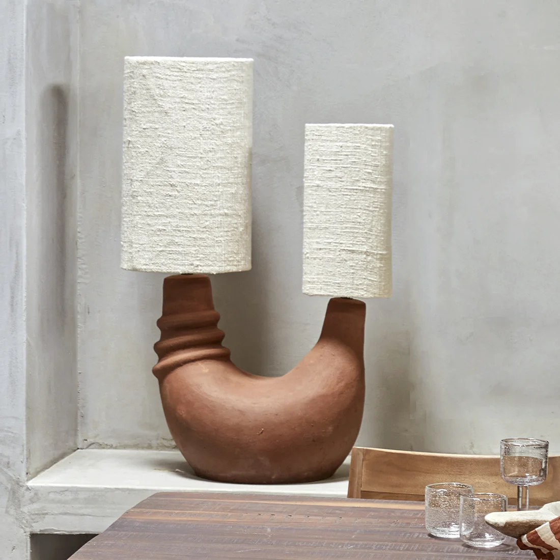 Functional Terra table lamp Denise natural Relaxed