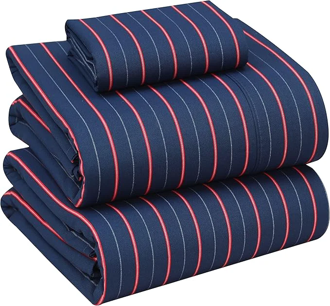 Verified RUVANTI Cotton Sheets – Twin Size Percale Bedding Cooling amp Breathable Floral Design Durable with a Crisp Soft amp Comfortable Feel 16 quot Deep Pocket 3-Piece Set Nautical Reliable