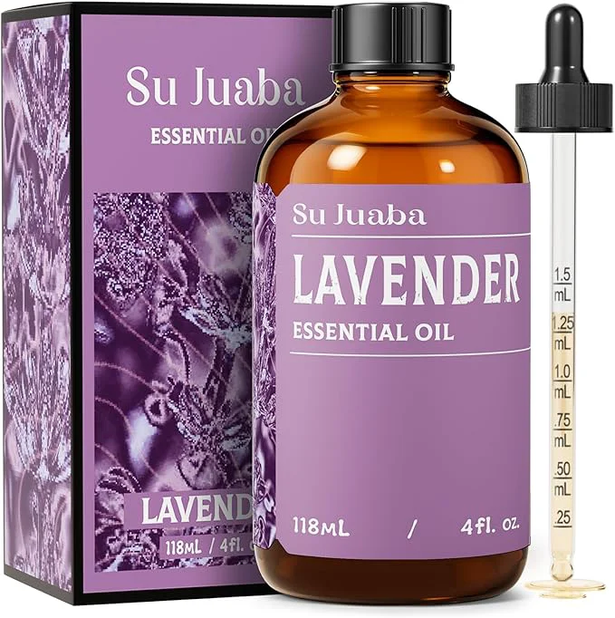 Quality SU JUABA Lavender Essential Oil 4 Fl Oz Pure Natural Aromatherapy Oil Detailed