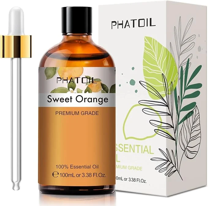 Reusable Sweet Orange Essential Oil 3.38Fl.Oz PHATOIL Pure Essential Oil Singles Optimized