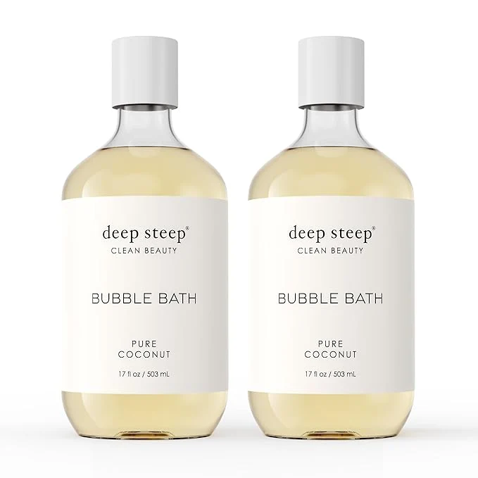 Traditional Deep Steep Bubble Bath Pure Coconut 17 oz – Hypoallergenic Clinically Tested Unique