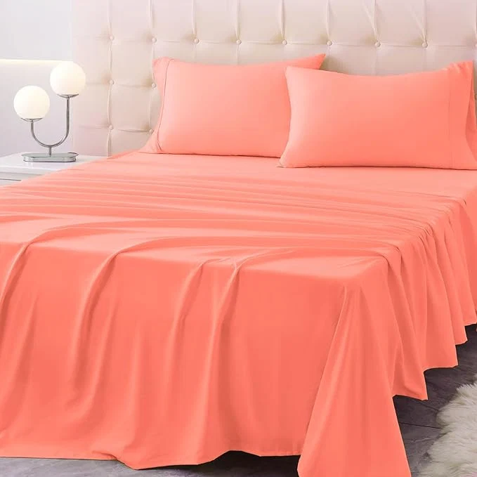 Dependable Queen Size Bed Sheet Set - 4 Piece Soft Microfiber Sheets with Deep Pockets Cooling Technology and Wrinkle- Pillowcase. Hotel-Quality Durable Bedding Desert Flower Relaxed