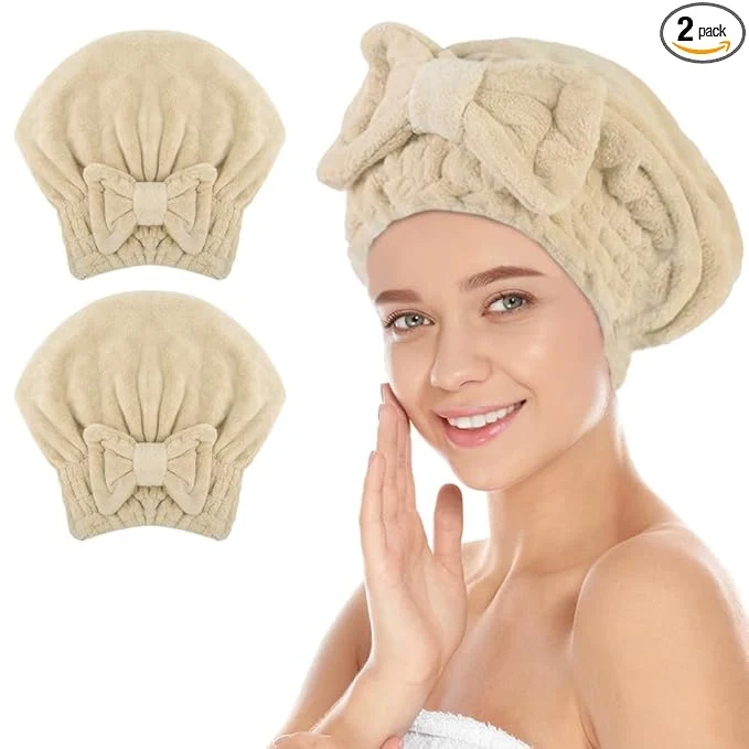 Quality SUNLAND Large Microfiber Hair Drying Caps Original