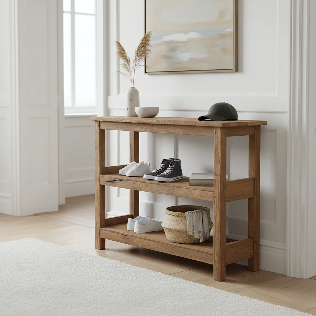 Exclusive Teak shoe rack Minimalist