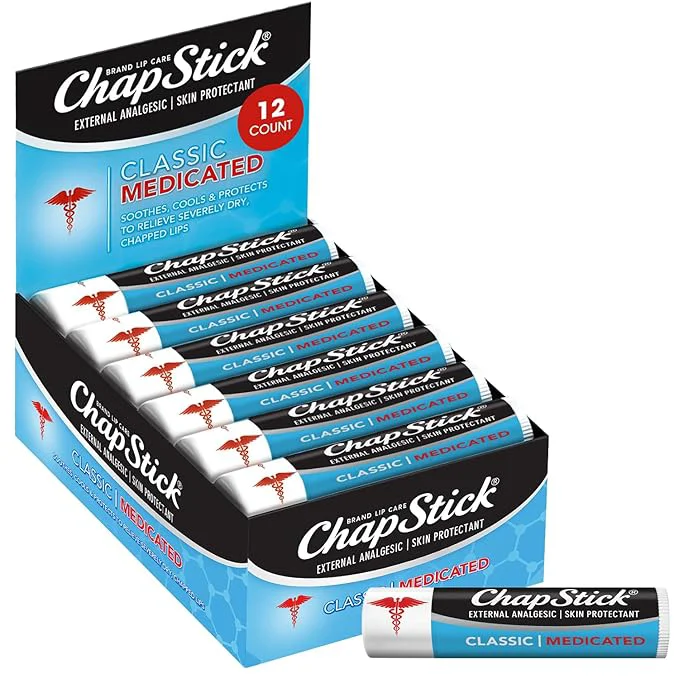 Smooth Chapstick ChapStick Classic Lip Balm Skin Protectant Bulk Medicated Flavor Smart